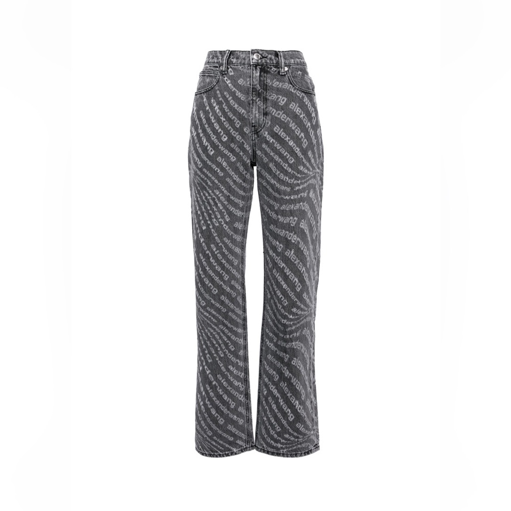 ALEXANDER WANG GREY LOGO JEANS SIZE 25